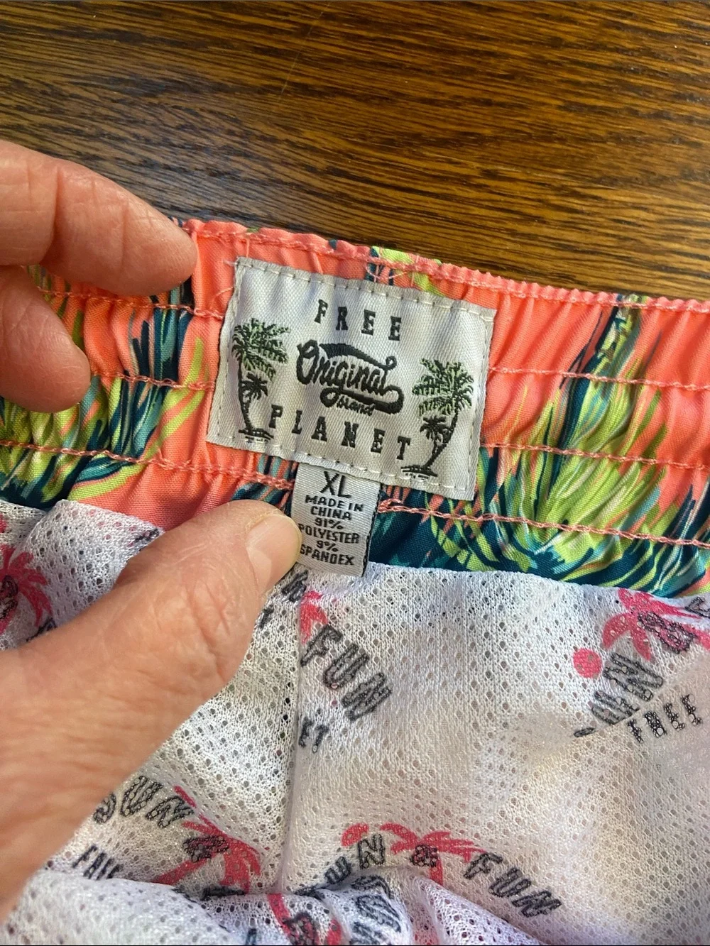 Free‎ Planet Coral Palm Print Swim Trunks XLarge, NWT, Beach, Swimwear, Tropical
